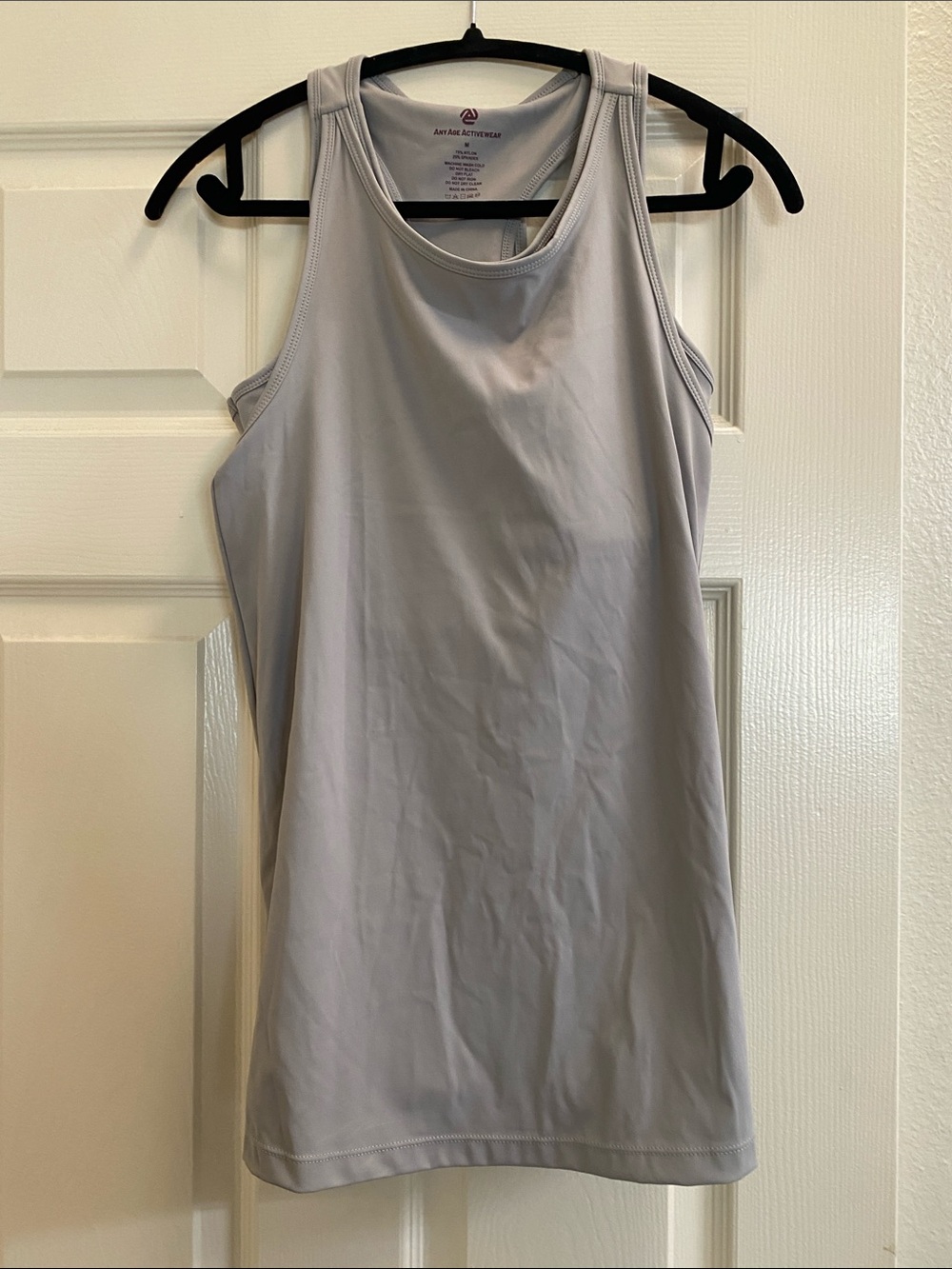 Activewear Light Gray Racerback Performance Tank